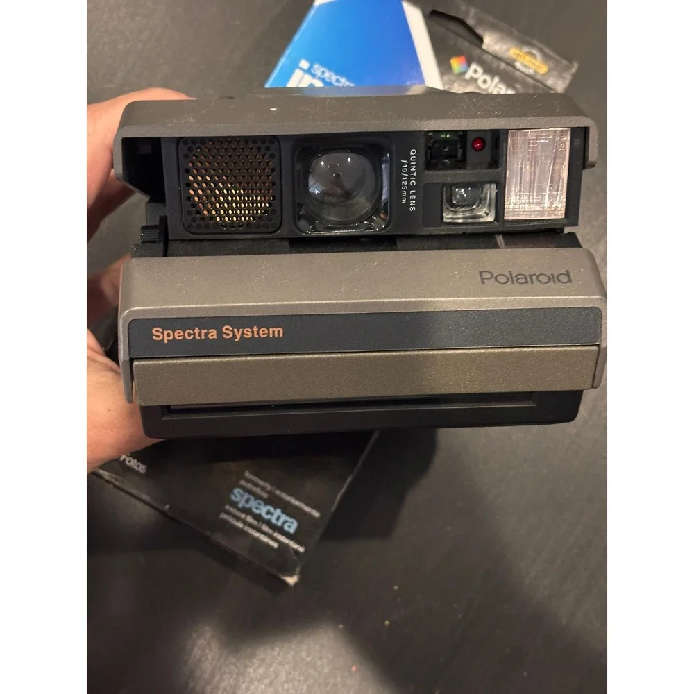 Polaroid Spectra System Instant Film Camera Quintic Lens Autofocus with Film Box